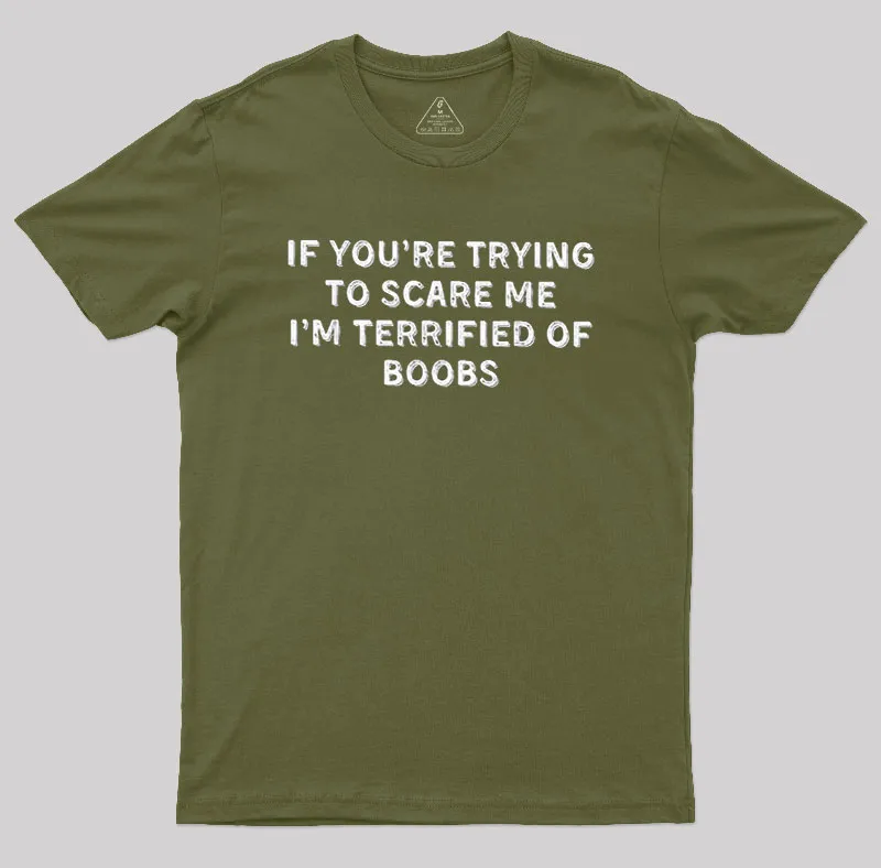 Terrified Humor Geek T-Shirt - Image 3