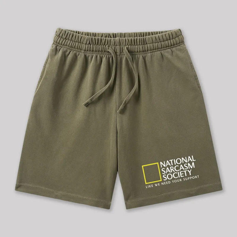 National Sarcasm Society Geeky Washed Shorts - Image 3