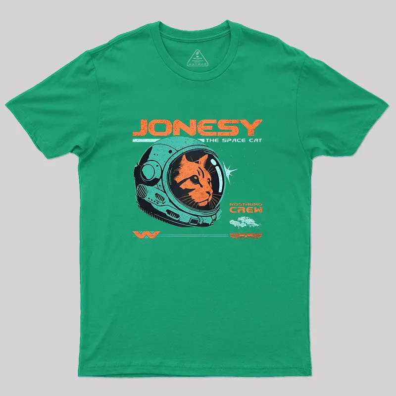 Jonesy The Space Cat Geek T-Shirt - Image 6