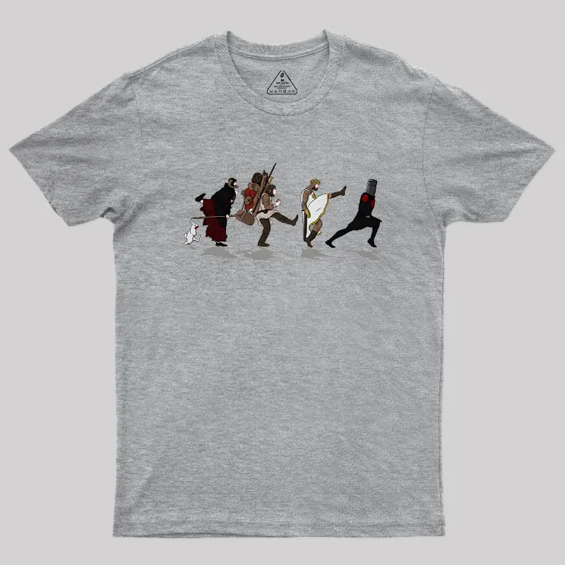 Alternative view of Walking Towards the Grail Geek T-Shirt