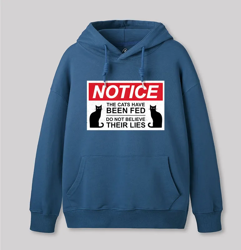 Alternative view of Cats Have Been Fed Geek Hoodie