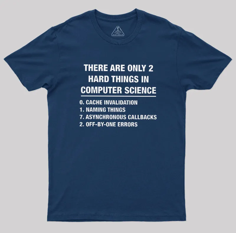 Alternative view of The Two Hard Things Geek T-Shirt