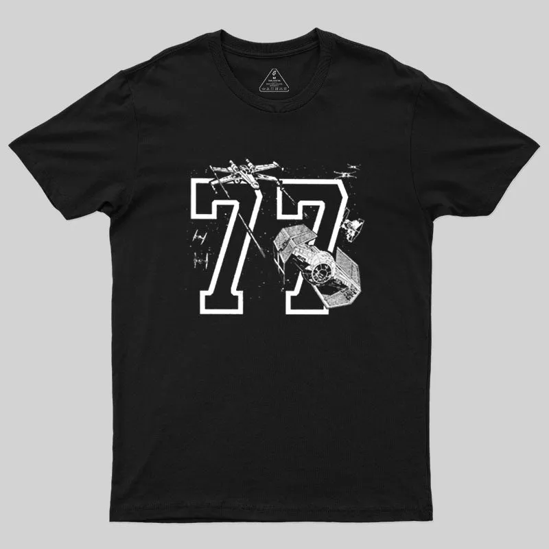 77 Athletic Print Geek T-Shirt
