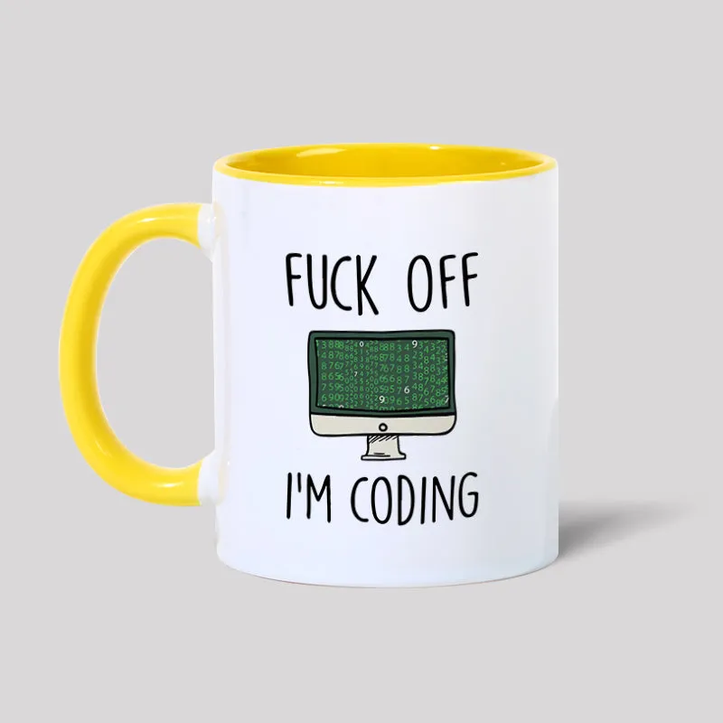 F*ck Off I'm Coding Geek Mug - Image 4