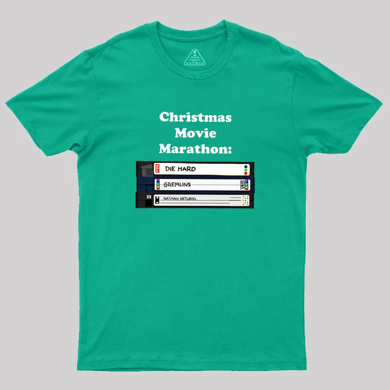 Christmas Movie Marathon Geek T-Shirt - Image 9