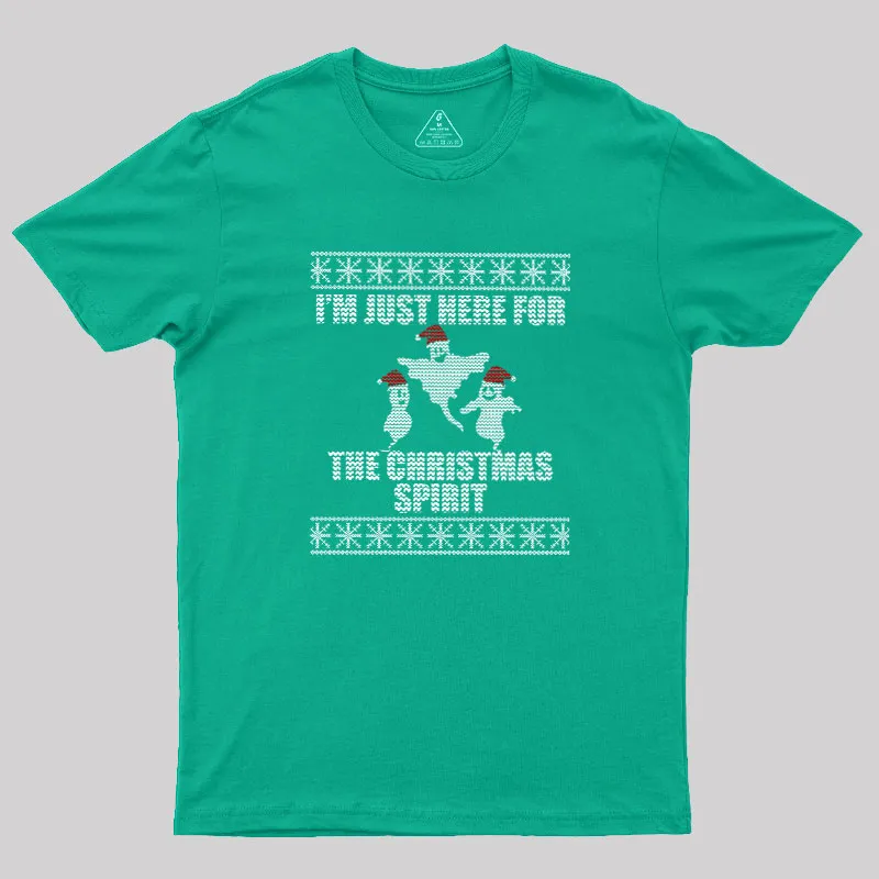 Just Here For The Christmas Spirit Geek T-Shirt - Image 6