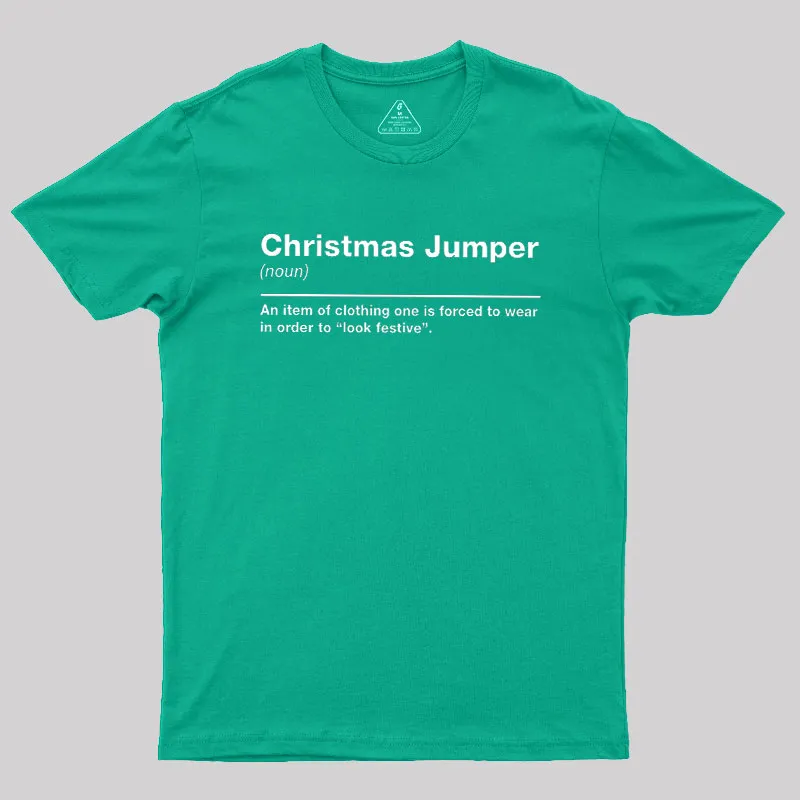 Christmas Jumper Sarcastic Definition Geek T-Shirt - Image 9