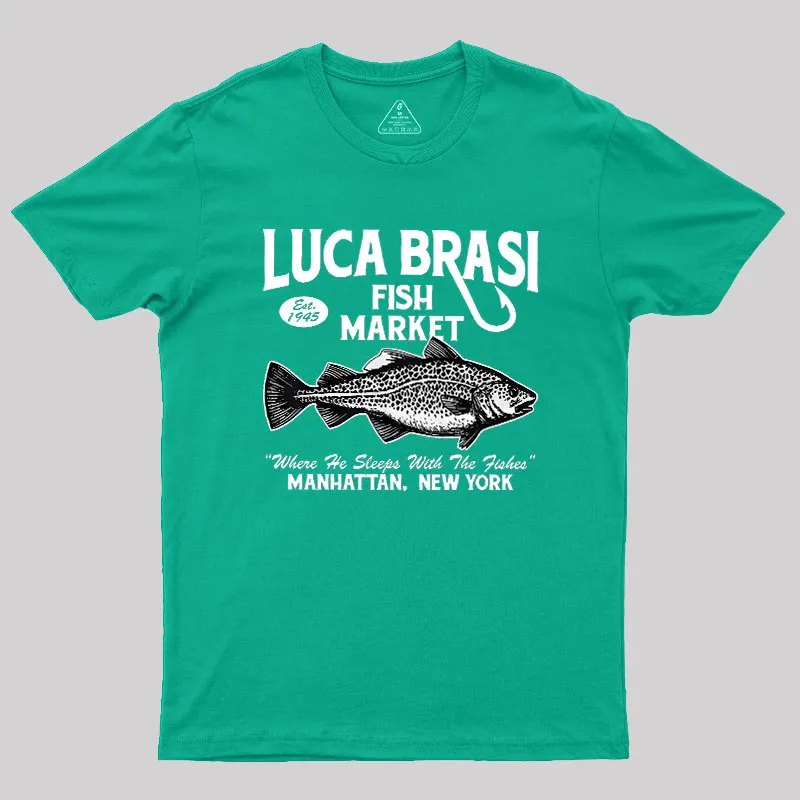 Luca Brasi Fishing Charters Geek T-Shirt - Image 9