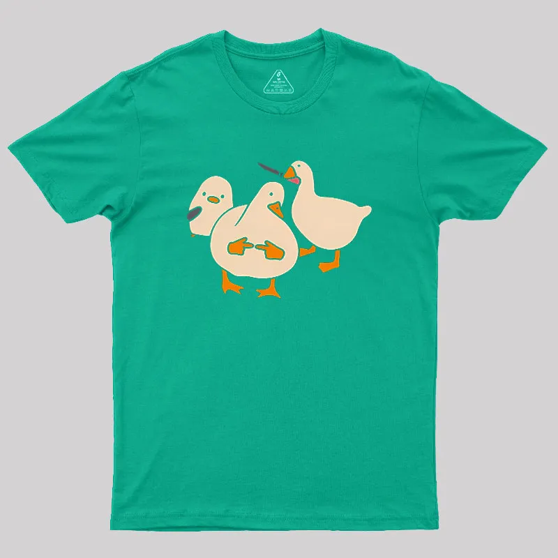 Duck Drama Artwork Geek T-Shirt - Image 7
