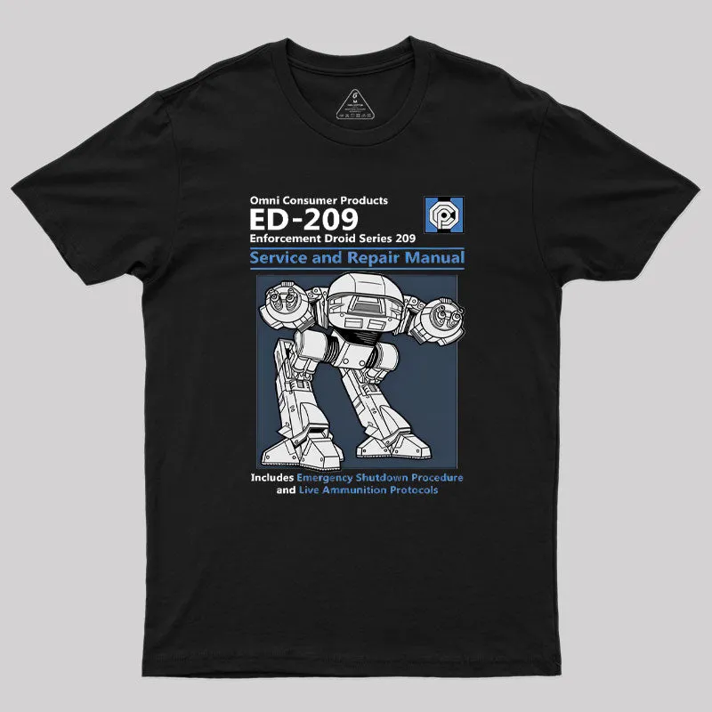 ED209 Service And Repair Manual Geek T-Shirt