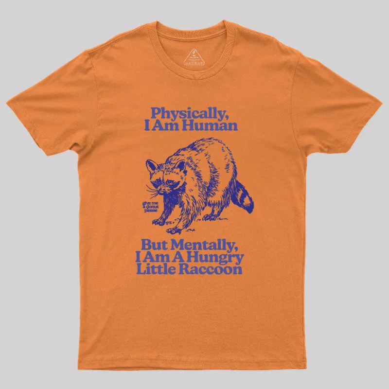 Hungry Little Raccoon Geek T-Shirt - Image 2