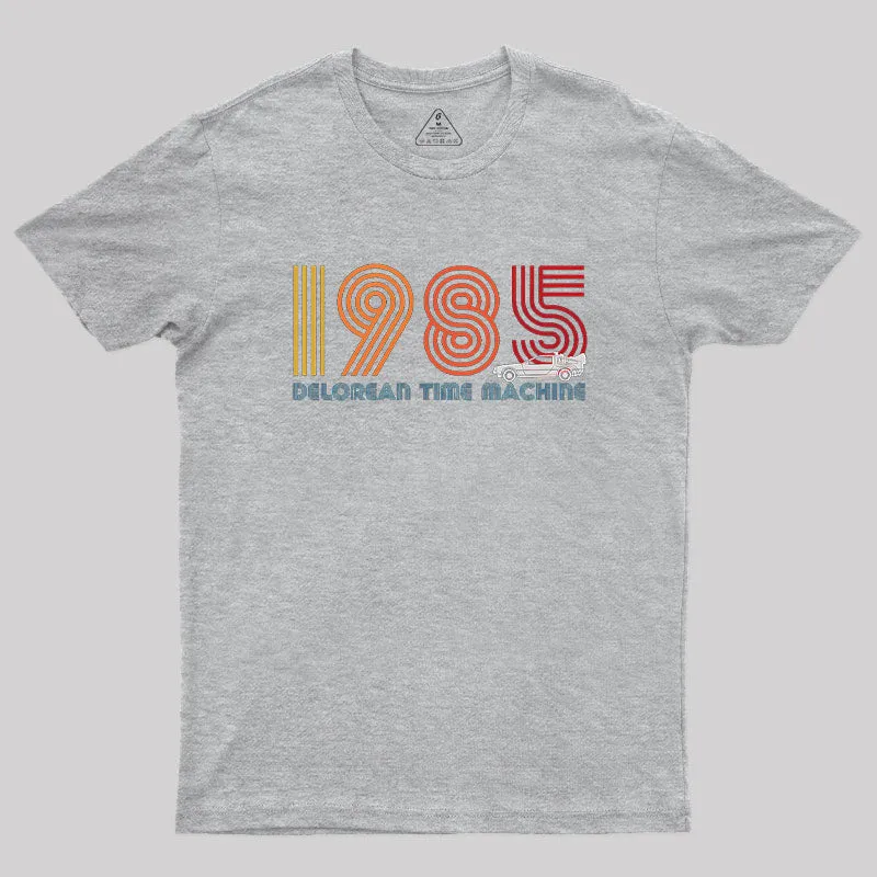 DeLorean Time Machine 1985 Geek T-Shirt - Image 4