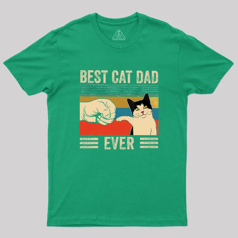 Best Cat Dad Ever Geek T-Shirt - Image 6