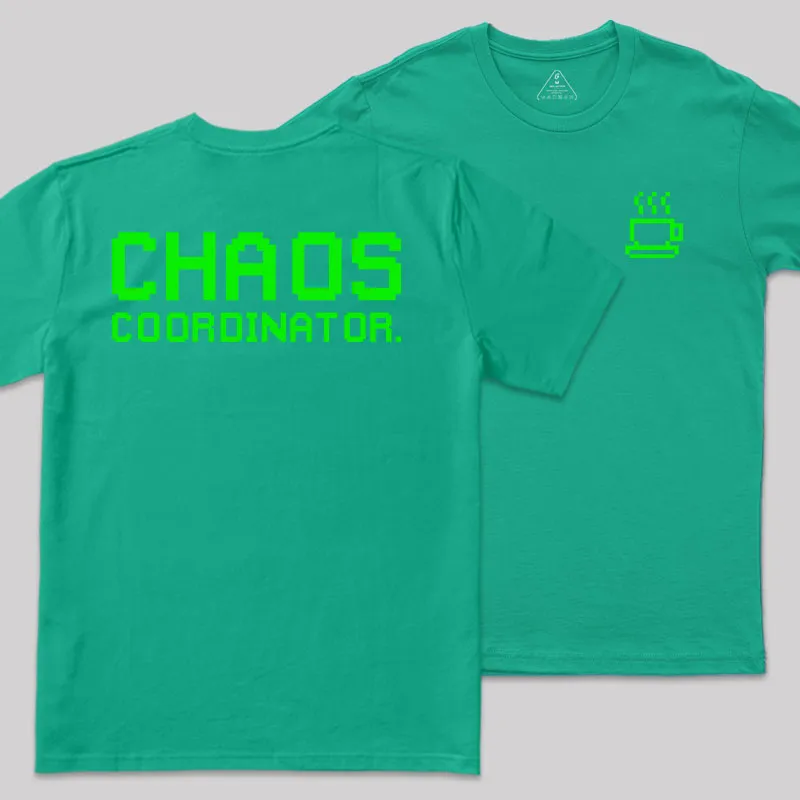 Chaos Front and Back Printed Geek T-Shirt - Image 6