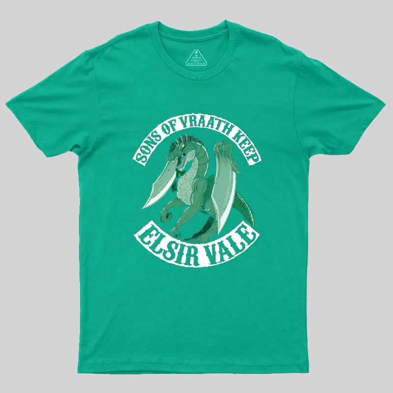 Sons of Vraath Keep Geek T-Shirt - Image 6