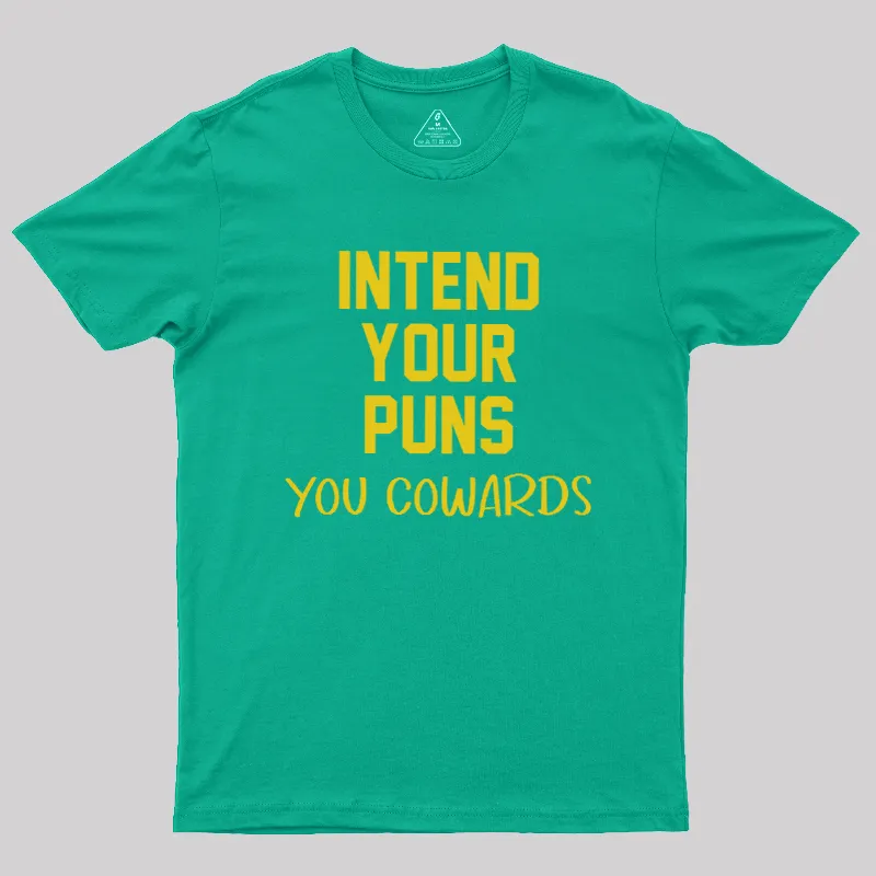 Intend your puns yellow Geek T-Shirt - Image 8