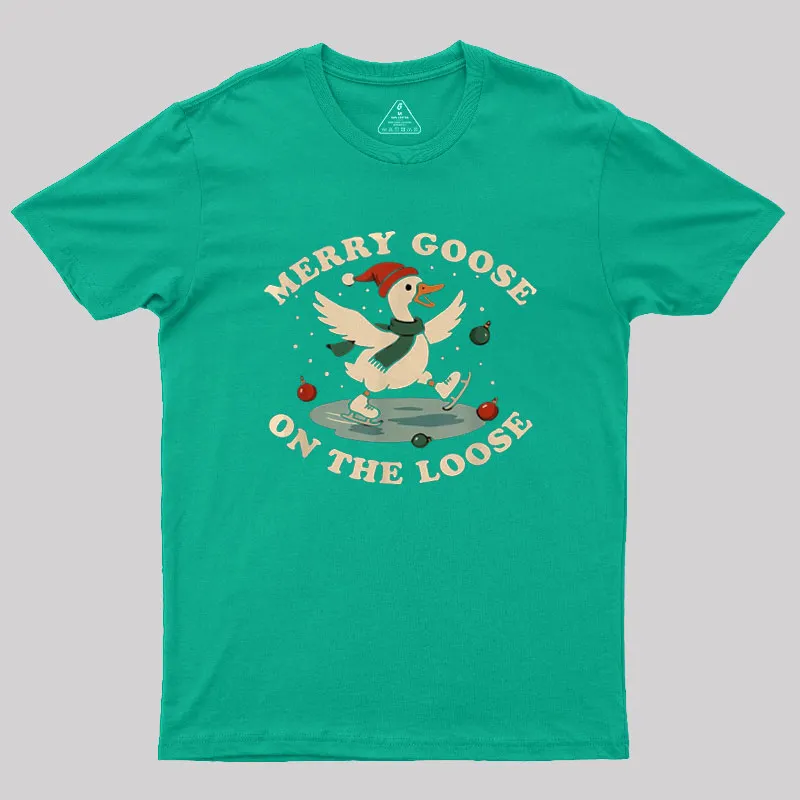 Merry Goose on The Loose Geek T-Shirt - Image 6