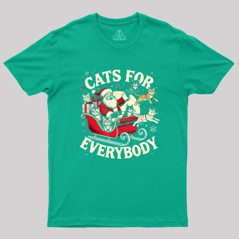 Christmas Cat Santa Cat Lover Geek T-Shirt - Image 9
