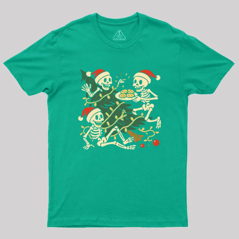 Skeleton Cookie Christmas Chaos Geek T-Shirt - Image 7