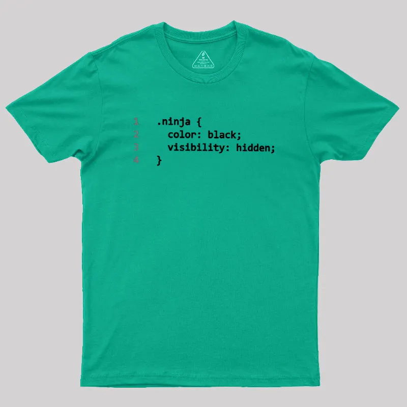 CSS Coding Ninja Geek T-Shirt - Image 10