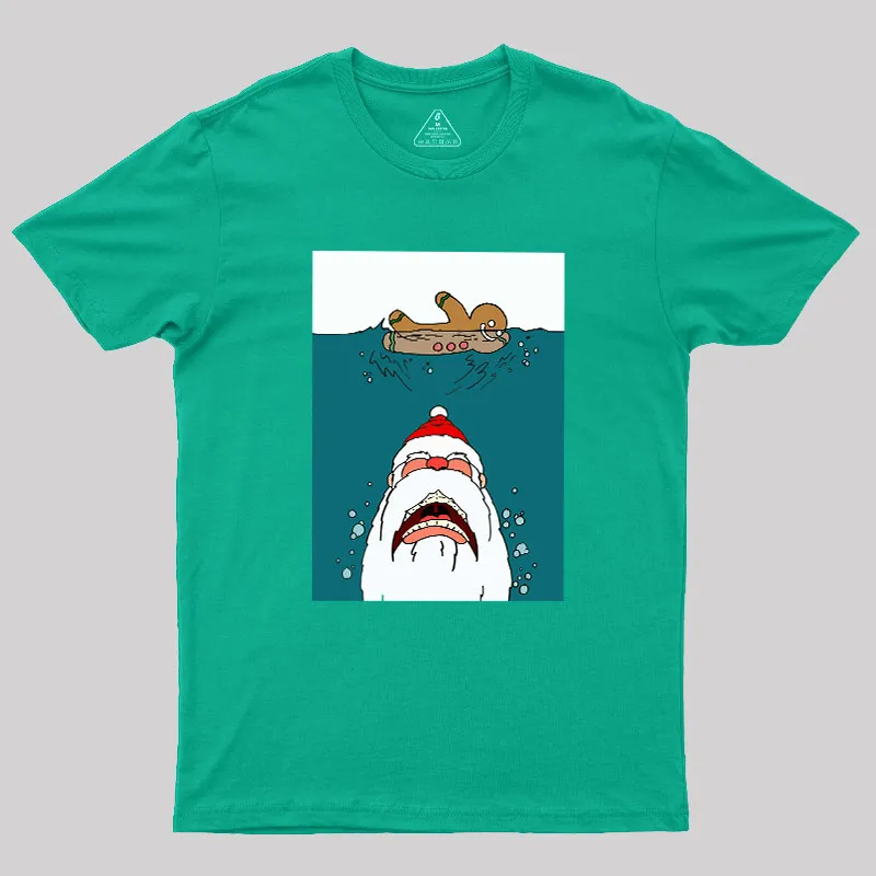 Santa Shark Geek T-Shirt - Image 10