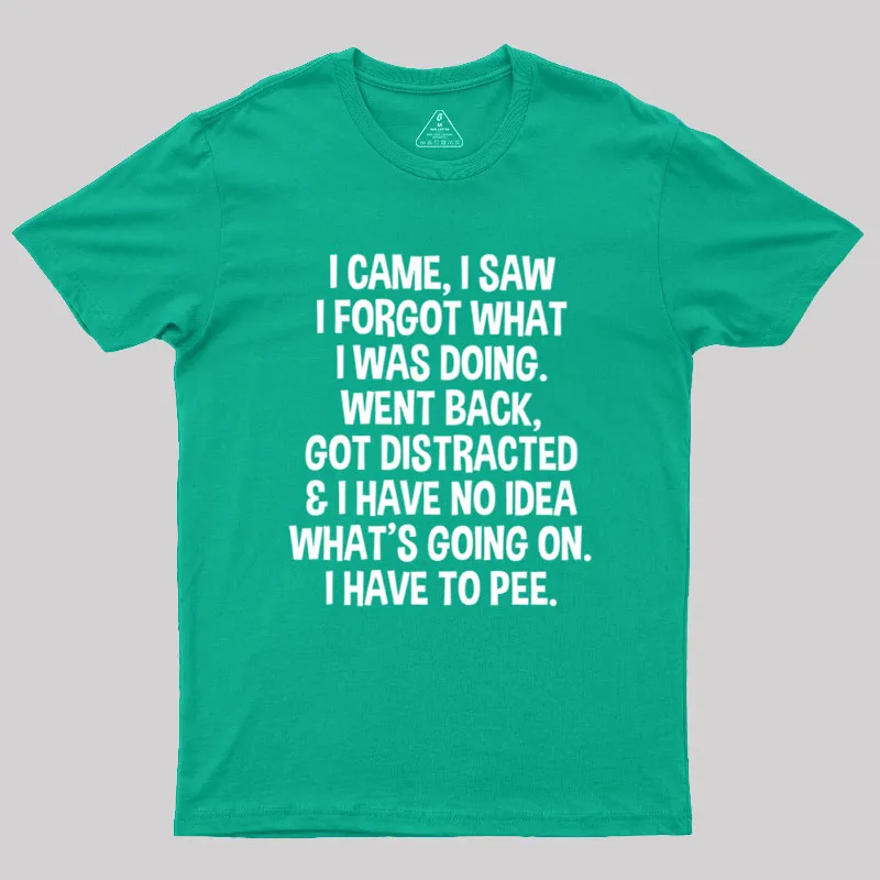 I Came I Saw I Forgot What I Was Doing Geek T-Shirt - Image 10