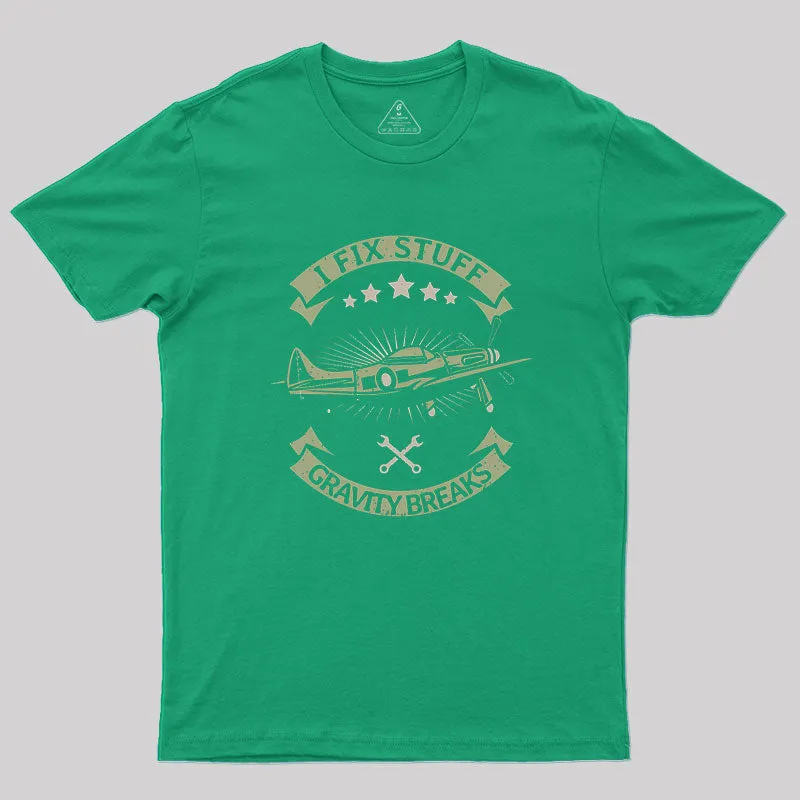 Aircraft Mechanic Airplane Technician Geek T-Shirt - Image 7