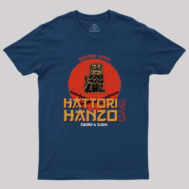 Alternative view of Hattori Hanzo Sword & Sushi Geek T-Shirt