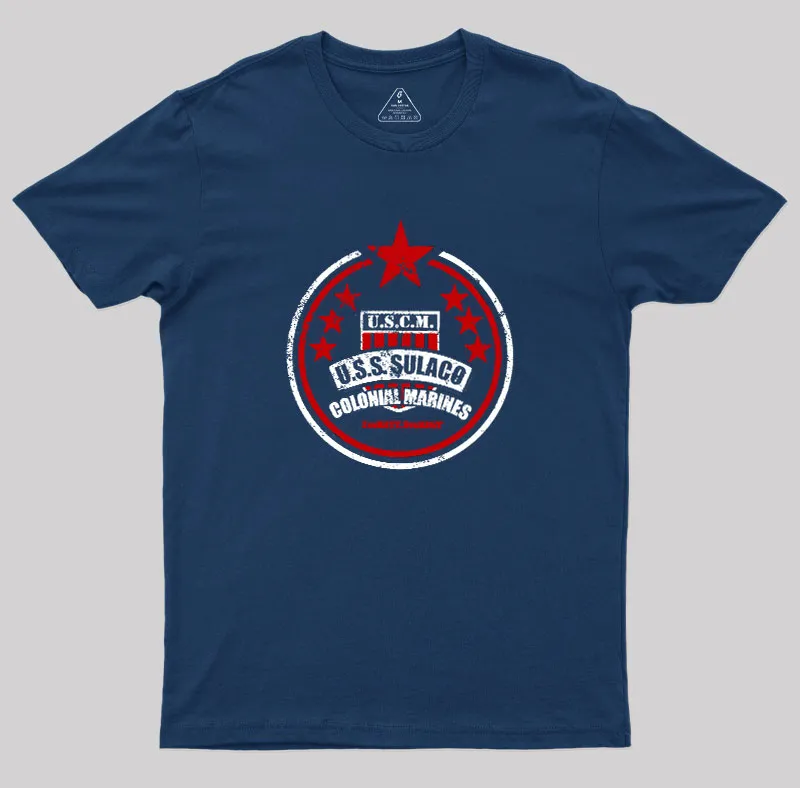 Alternative view of USCM Colonial Marines Geek T-Shirt