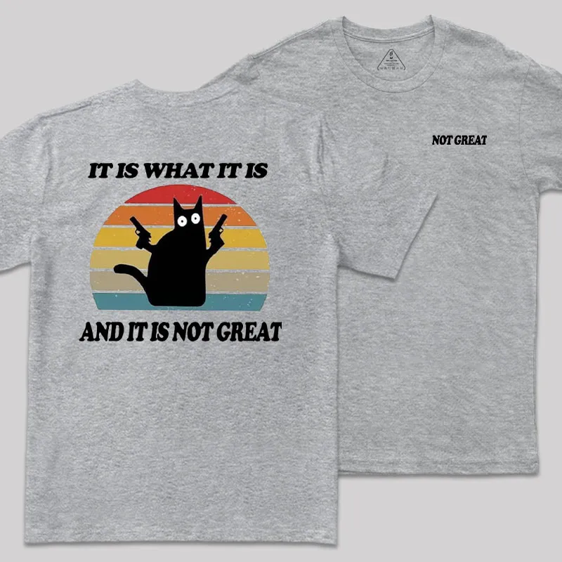 Not Great Front and Back Printed Geek T-Shirt - Image 4