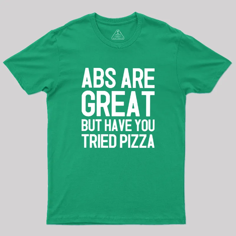 Abs vs Pizza Geek T-Shirt - Image 10