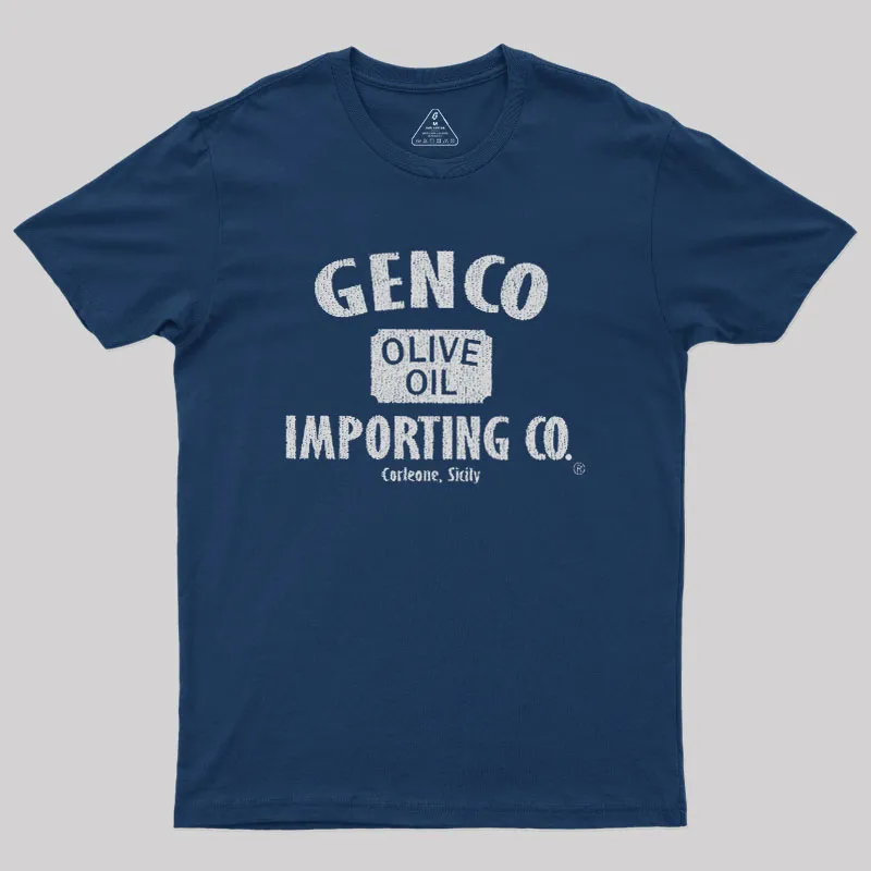 Genco Olive Oil Importing Co Geek T-Shirt - Image 2