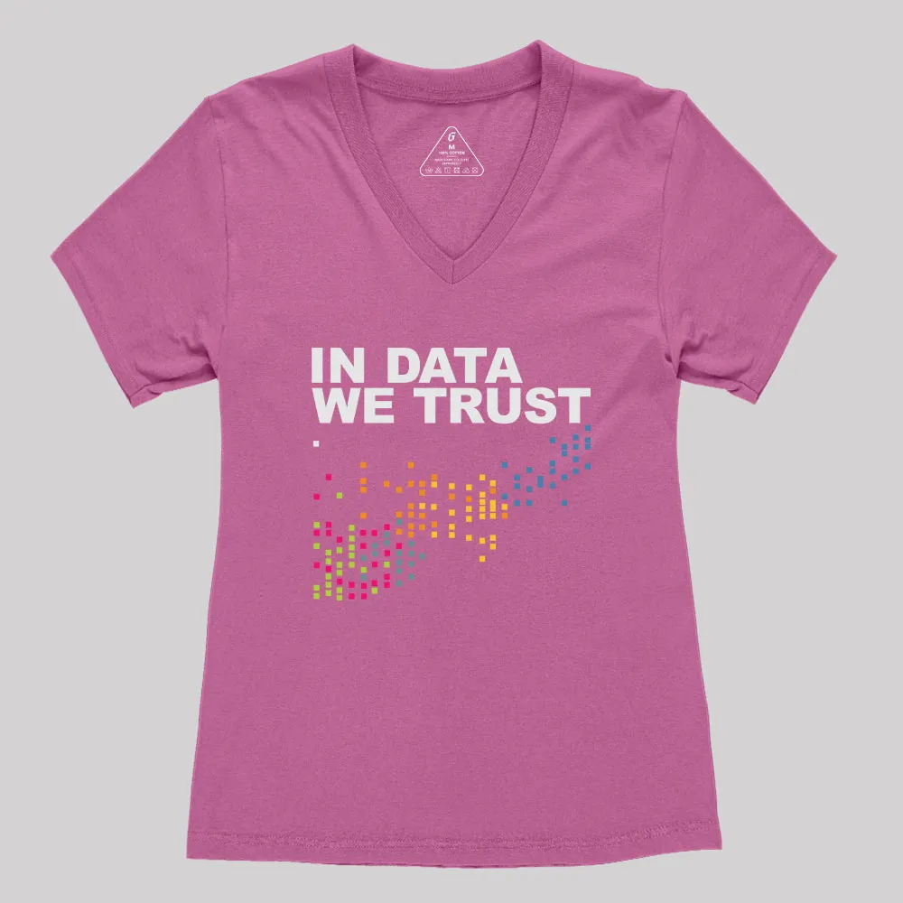 In Big Data We Trust Geek Women's V-Neck T-shirt - Image 2