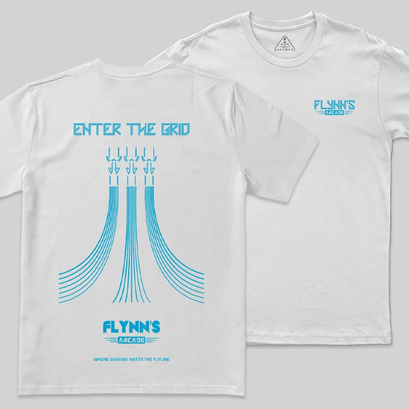 Enter The Grid Front and Back Printed Geek T-Shirt - Image 10