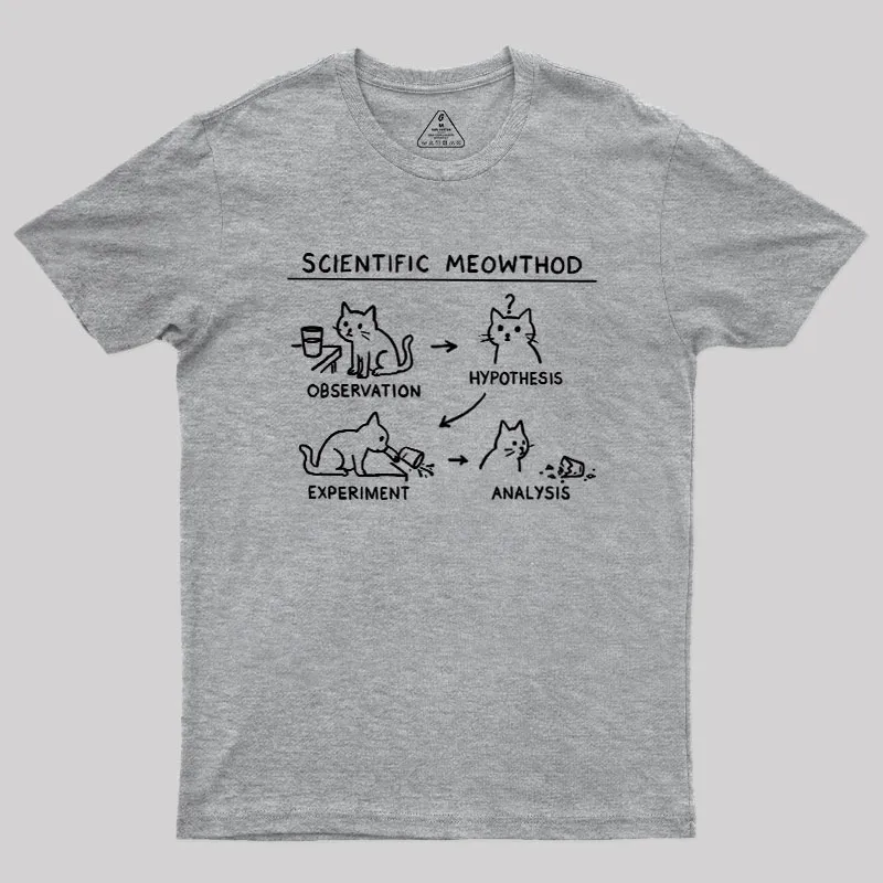 Scientific Meowthod Geek T-Shirt - Image 4