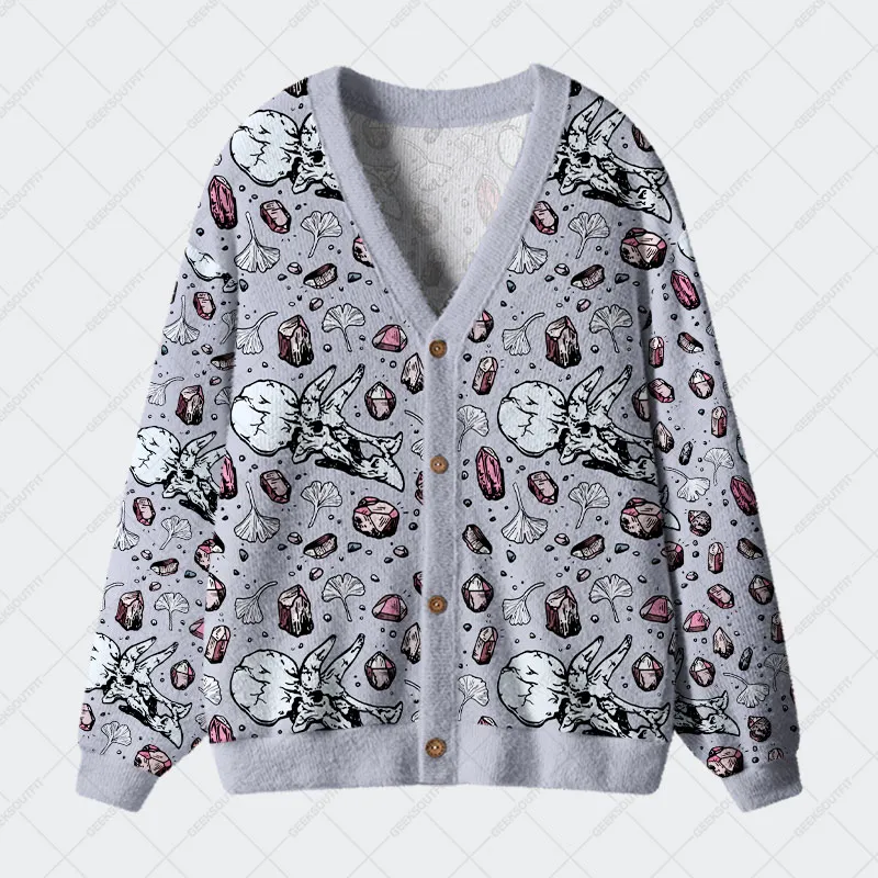 Ancient Dinosaur Fossils Geek Ugly Cardigan Sweaters