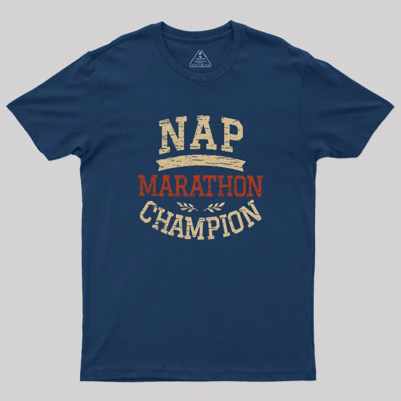 Alternative view of Nap Marathon Champion Geek T-Shirt