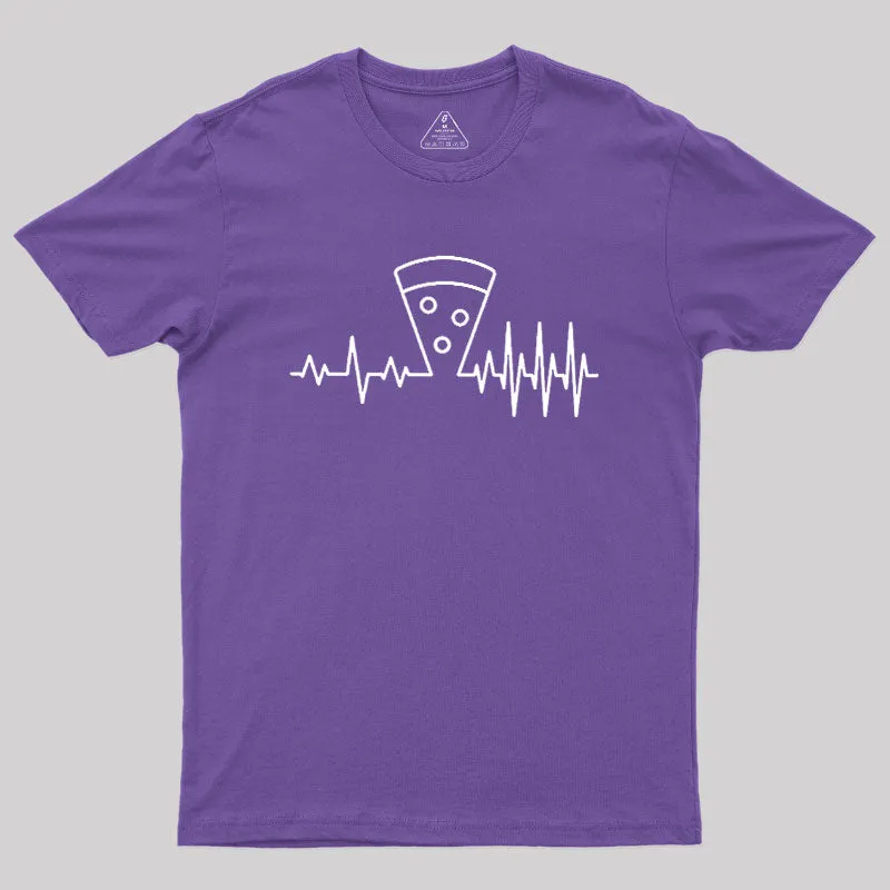 Pizza Heartbeat Geek T-Shirt - Image 6