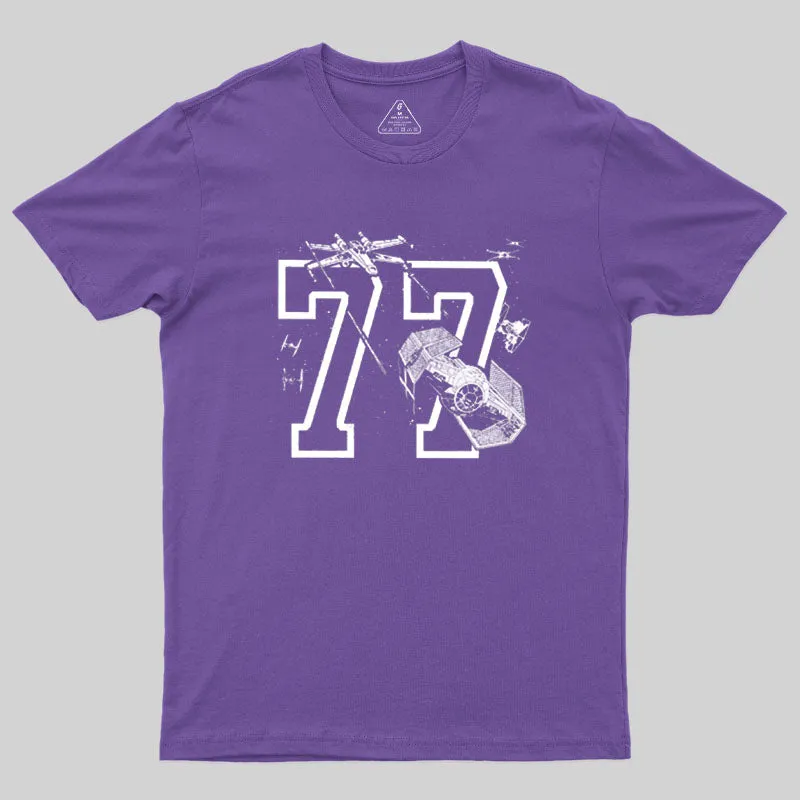 77 Athletic Print Geek T-Shirt - Image 6