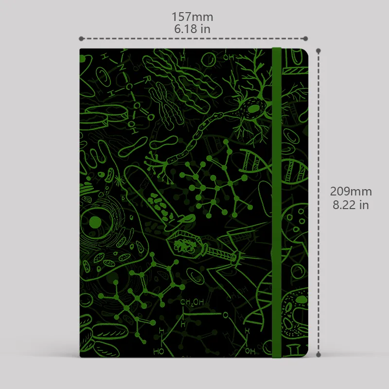 Virus Dark Green Notebook