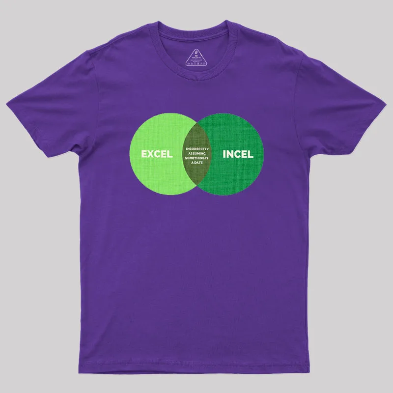 Excel Incel Venn Diagram Geek T-Shirt - Image 8