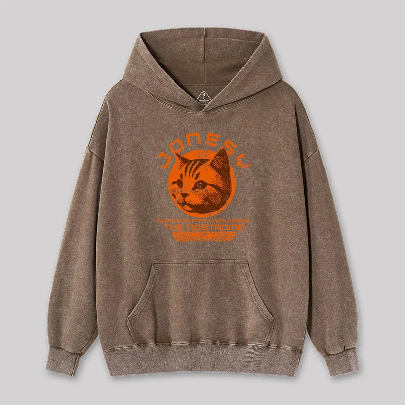 Jonesy Surviving Nine Lives Aboard The Nostromo Washed Hoodie - Image 3