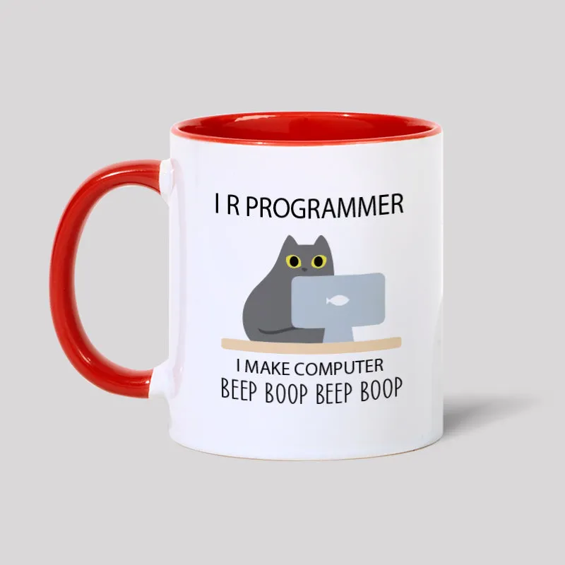 I R Programmer I Make Computer Beep Programmer Geek Mug - Image 3