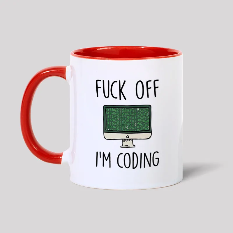F*ck Off I'm Coding Geek Mug - Image 3