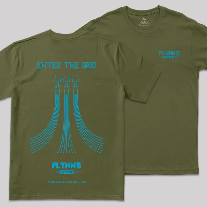 Enter The Grid Front and Back Printed Geek T-Shirt - Image 3