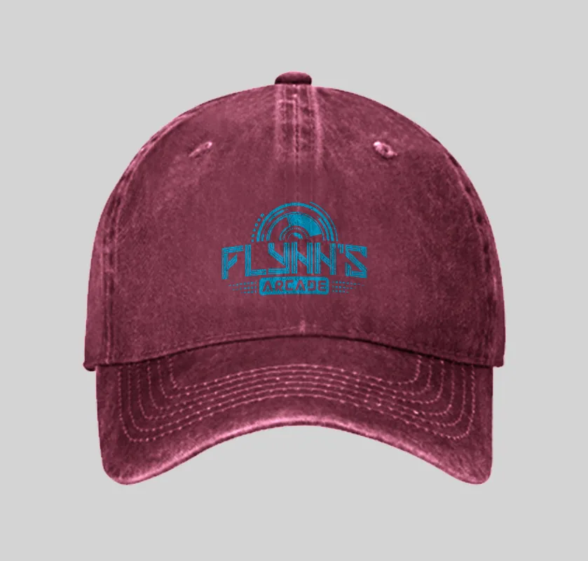 Flynn's Arcade Est 1982 Washed Vintage Baseball Cap - Image 3
