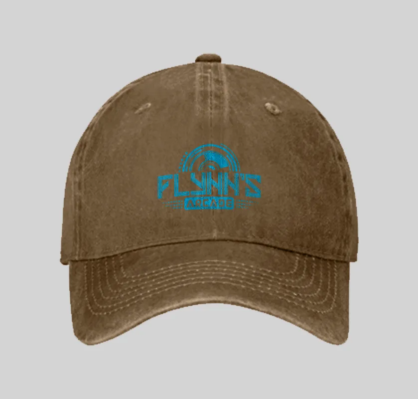 Flynn's Arcade Est 1982 Washed Vintage Baseball Cap - Image 4