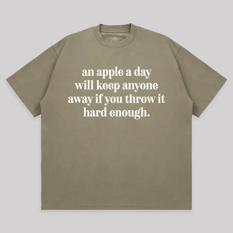 An Apple A Day Unisex Oversized T-shirt - Image 4