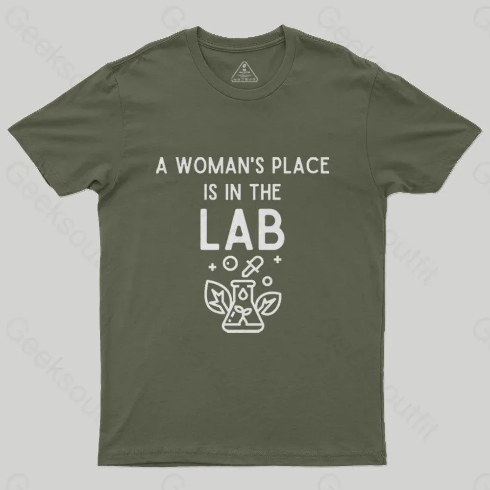 A Woman's Place is in the Lab T-Shirt - Image 4