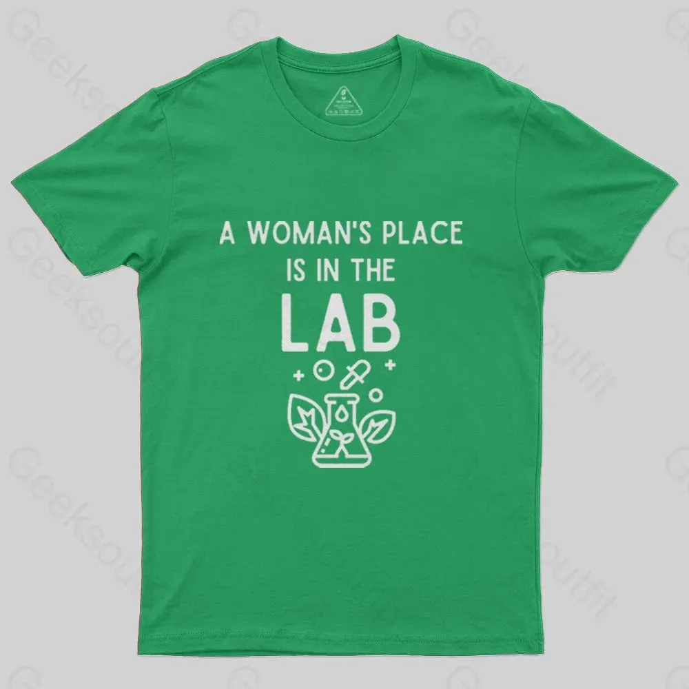 A Woman's Place is in the Lab T-Shirt - Image 8
